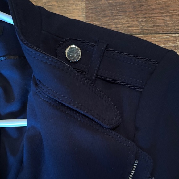 WHBM Navy Blue Women's Moto Jacket - Picture 3 of 9